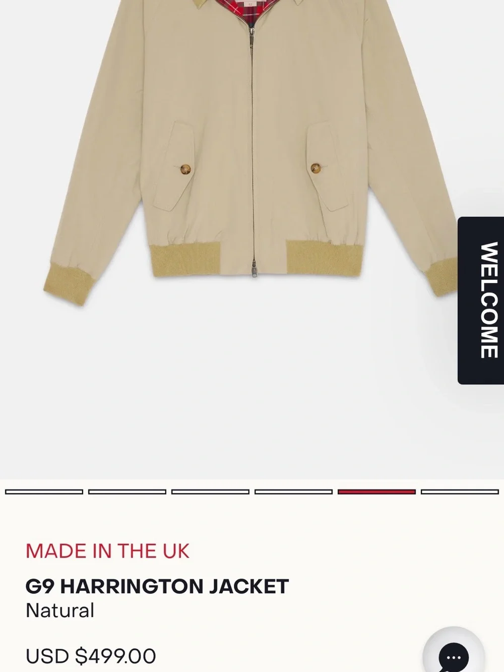 Men's Classic Baracuta G9 Harrington Jacket -  Casual Outerwear